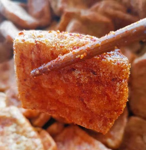 湖南永州道州特产道县炸豆腐自制香辣油炸豆腐片开胃下饭菜2斤