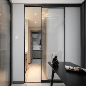 窄边框推拉门单轨吊趟门卫生间门厨房门厕所门折叠门铝合金吊滑门