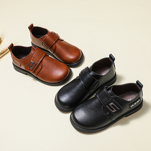 阿童木男童皮鞋2021秋季新款英伦风男孩学生软底儿童演出大头皮鞋