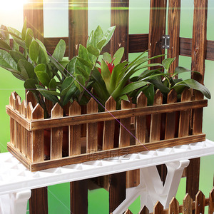 木栅栏花盆长方形木花箱花卉绿植多肉种植花盆绿萝盆栽家用盆