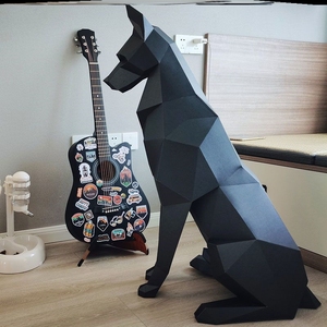 立体纸箱狗狗自制玩具手工小狗大学生宿舍diy宠物创意纸板模型