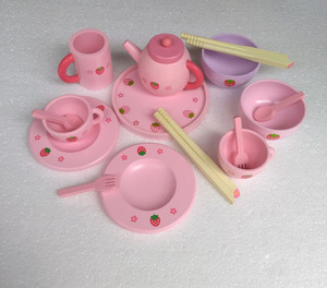 木制仿真碗茶壶茶杯调味瓶电饭煲冰箱厨房厨具餐具儿童过家家玩具