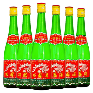1919官方旗舰店 西凤酒45度老绿瓶高脖500ml*6瓶 凤香型白酒送礼