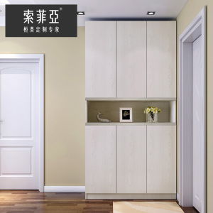 定制金 索菲亚定制鞋柜到顶一体靠墙入户玄关柜客厅门口鞋柜定制