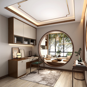 索菲亚榻榻米床衣柜一体儿童房间全屋定制新中式榻榻米定制