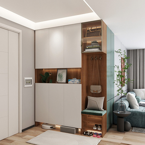 官方索菲亚定制鞋柜新款超薄鞋柜一体玄关柜门口入户鞋柜家用门口