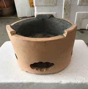 瓦片烧烤炉南丰泥炉沙锅木炭炉烤肉瓦片炉纯手工制作泥炉装饰立瓦