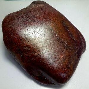 五斤重新疆和田红玉籽料原石 天然真皮红沁独籽 精品原生大块红玉