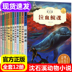 全套12册正版沈石溪动物小说全集系列儿童文学课外书9-10-12-15岁适合中小学生三四五六年级阅读书籍沈石溪文学小说青少年动物故事