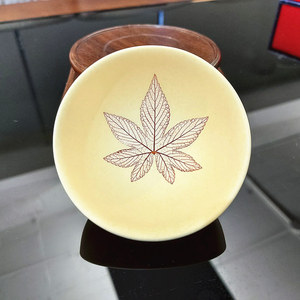 天福台湾许进财枫叶杯功夫茶杯个人专用全手工紫砂品茗主人杯单杯