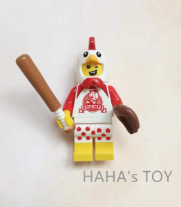 乐高 bam人仔 季节人仔 小鸡人仔 带棒球棍手套 独占 特惠1人付款29