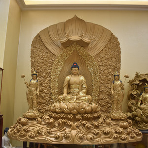 佛像居家供奉如来摆件祥云木雕加工厂225000