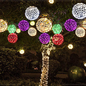 led太阳能藤球灯户外防水挂树景观灯庭院园球灯圣诞街道工程亮化