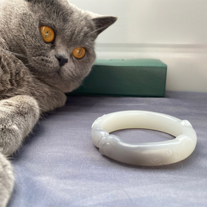 猫叔 原创设计和田玉猫镯猫爪手镯玉镯珠宝玉石 获外观专利证书