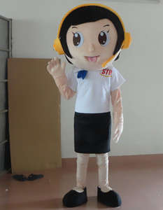 定制申通速递活动宣传吉祥物客服女孩播报员演出服卡通人偶服装衣