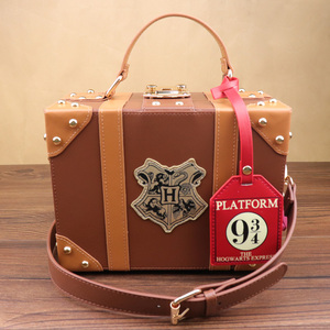 哈利波特单肩包霍格沃兹魔法学校8英寸手提包旅行小箱子斜跨方包