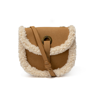 ugg2020春季新款包包女包羊羔毛绒包马鞍包毛毛包单肩斜挎包小包