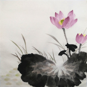 定制国画荷花纯手绘写意花鸟画三尺斗方客厅走廊装饰字画真迹