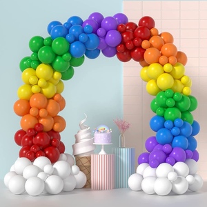 运动会彩虹色气球儿童彩色哑光加厚乳胶气球拍照道具幼儿园装饰