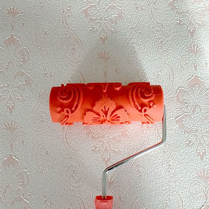 5寸肌理壁膜漆压花滚筒艺术涂料液体墙纸木纹硅藻泥印花刷墙滚筒