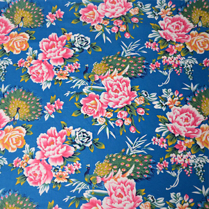 丹凤创意复古纯棉粉色东北大花布料棉布布料碎花布被面料服装面料