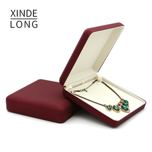 新款高档pu皮珍珠项链盒 创意项链盒子礼物盒 圆形凹槽珍珠盒印字