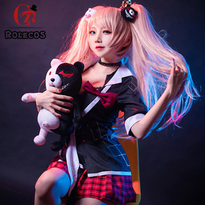 弹丸论破2  Dangan Ronpa江之岛盾子cosplay服装假发双马尾假毛