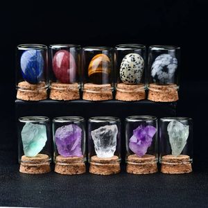 天然水晶矿石标本摆件儿童科普教学矿物晶体盒岩石原石矿标收藏品