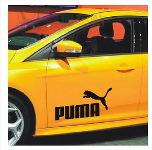 包邮 汽车反光贴纸 puma英文字母贴纸 彪马反光车贴 装饰贴纸