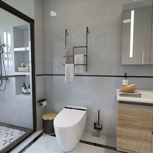 天然大理石石板东方白简约现代卫生间墙地砖厨房浴室瓷砖300*600