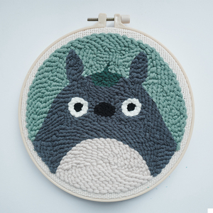 猫线手作 龙猫戳戳绣diy俄罗斯刺绣材料包创意墩绣毛线绣垛花手工