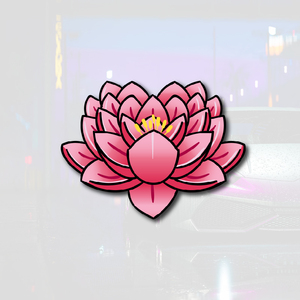 车贴纸创意莲花
