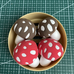 超轻粘土彩泥食物糕点甜品包子饺子汤圆面食成品蘑菇包猪猪包贝蒙