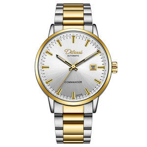 狄凡尼瑞士新款全自动机械男表时尚潮流夜光表面男士日历休闲手表