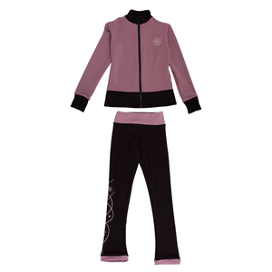 花样滑冰服装训练服儿童花滑上衣女童四季加绒高弹力烫钻训练裤子