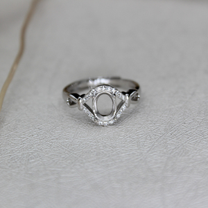 5 5.5*7.5女士戒指空托未镶嵌戒指托爪镶