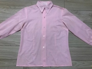 二手70-80年代老式女士粉色的确良绣花衬衫衬衣怀旧老物影视服装