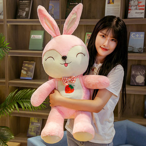毛绒玩具兔子抱枕小白兔公仔玩偶儿童礼物可爱女生草莓兔兔布娃娃