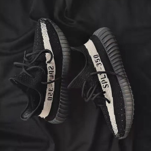 椰子鞋350黑白正品官网纯原过毒46 47大码跑步鞋男女同款夏季透气