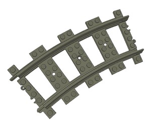 万格积木零件兼容乐拼乐高开智 火车铁路弯轨道53400 1片 no.366