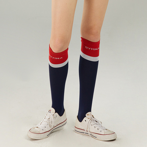 小溪家原创学院风运动高筒弹力袜专业马拉松护腿跑步速干袜微瑕疵