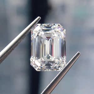 囍乐福 正品南非钻gia证书5克拉j vvs2祖母绿型钻石订制18k金钻戒