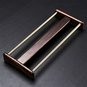 友尚黑檀铜木茶杯架茶道茶盘收纳架晾杯架茶杯垫杯托功夫茶具配件