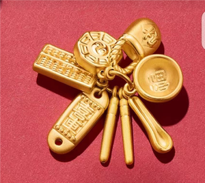 丰衣足食黄金吊坠