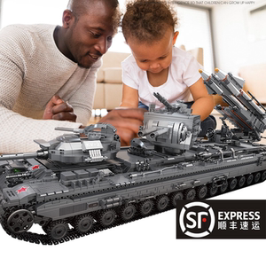 乐高二战德国kv2高难度模型坦克履带式装甲车男孩子拼装积木玩具8