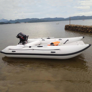 专业双体船高速快艇橡皮艇冲锋舟钓鱼船皮划艇 拉丝充气底板预售