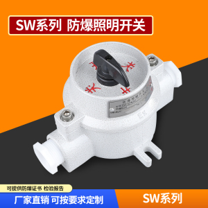 SW-10防爆照明开关220v380v防尘开关防水开关控制按钮防爆开关