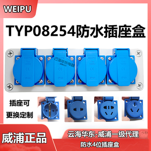 威浦TYP1609C 160801TYP08254防水多功能机床3位工业插座盒08114