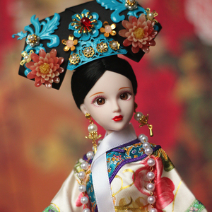 沁韵伊古装娃娃30厘米清朝宫廷芭比民族玩具收藏礼物四春之杏花春
