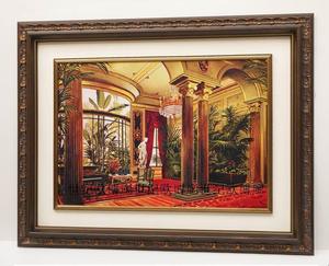 意大利纯进口原版高端实木框装裱美式客厅宫廷建筑装饰画 宫廷